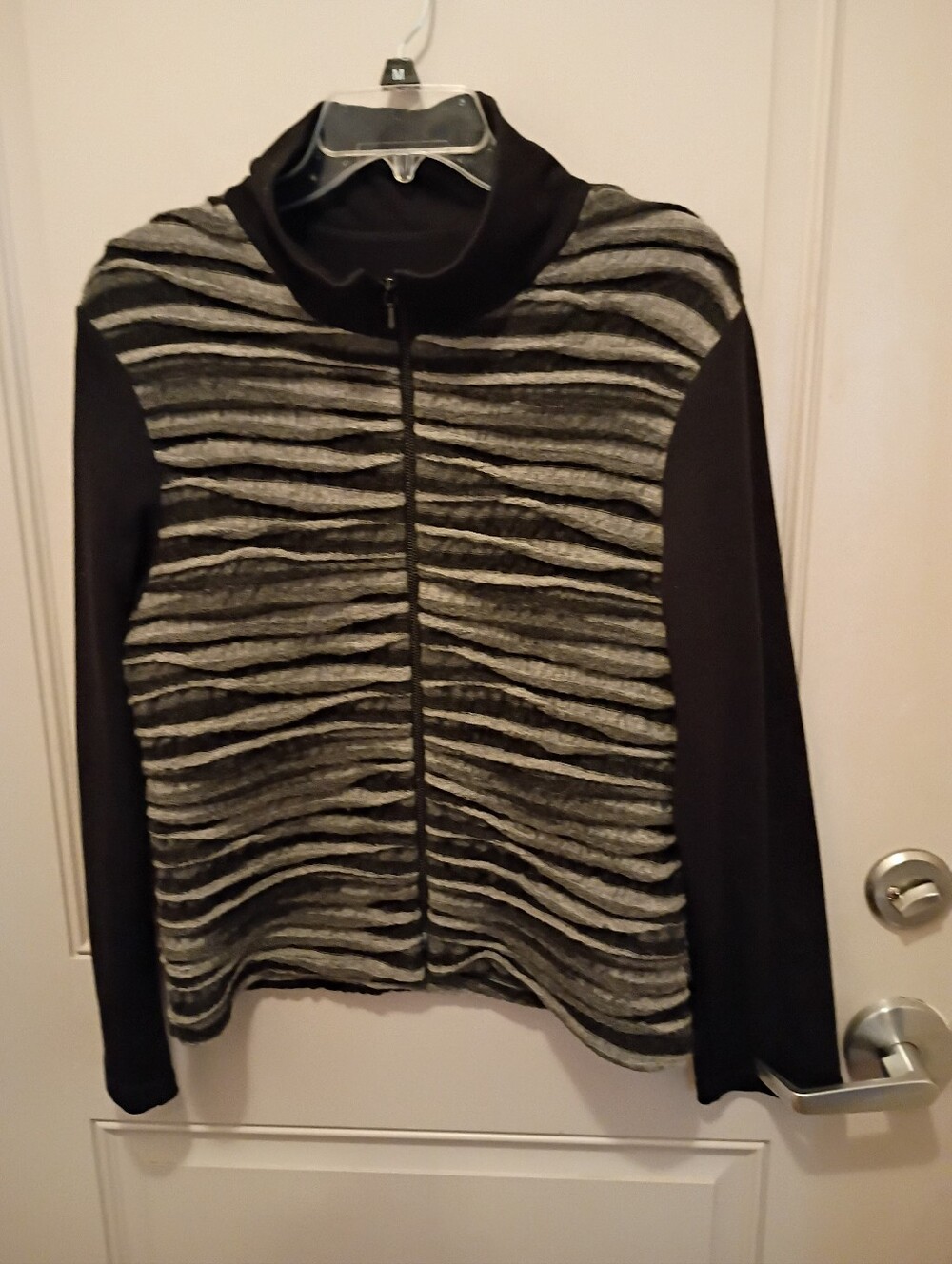Vintage Klok Women's 100% Pure New Wool Full Zip Jacket Size L